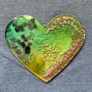 Large Resin Plate with Crystals